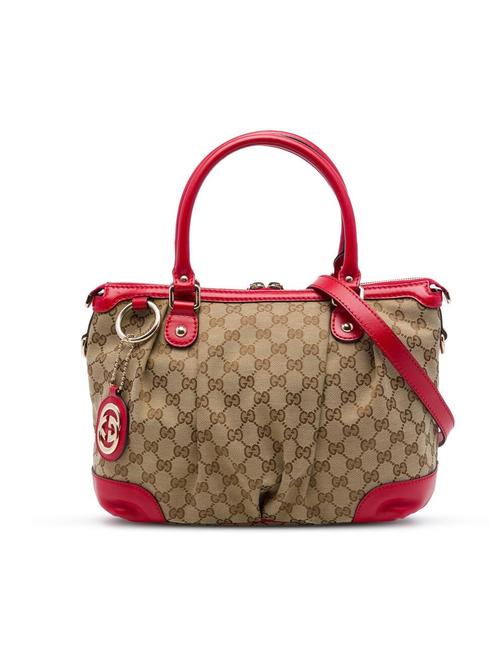 Gucci Gg Canvas Sukey Satchel Pre-Loved #358355G58B